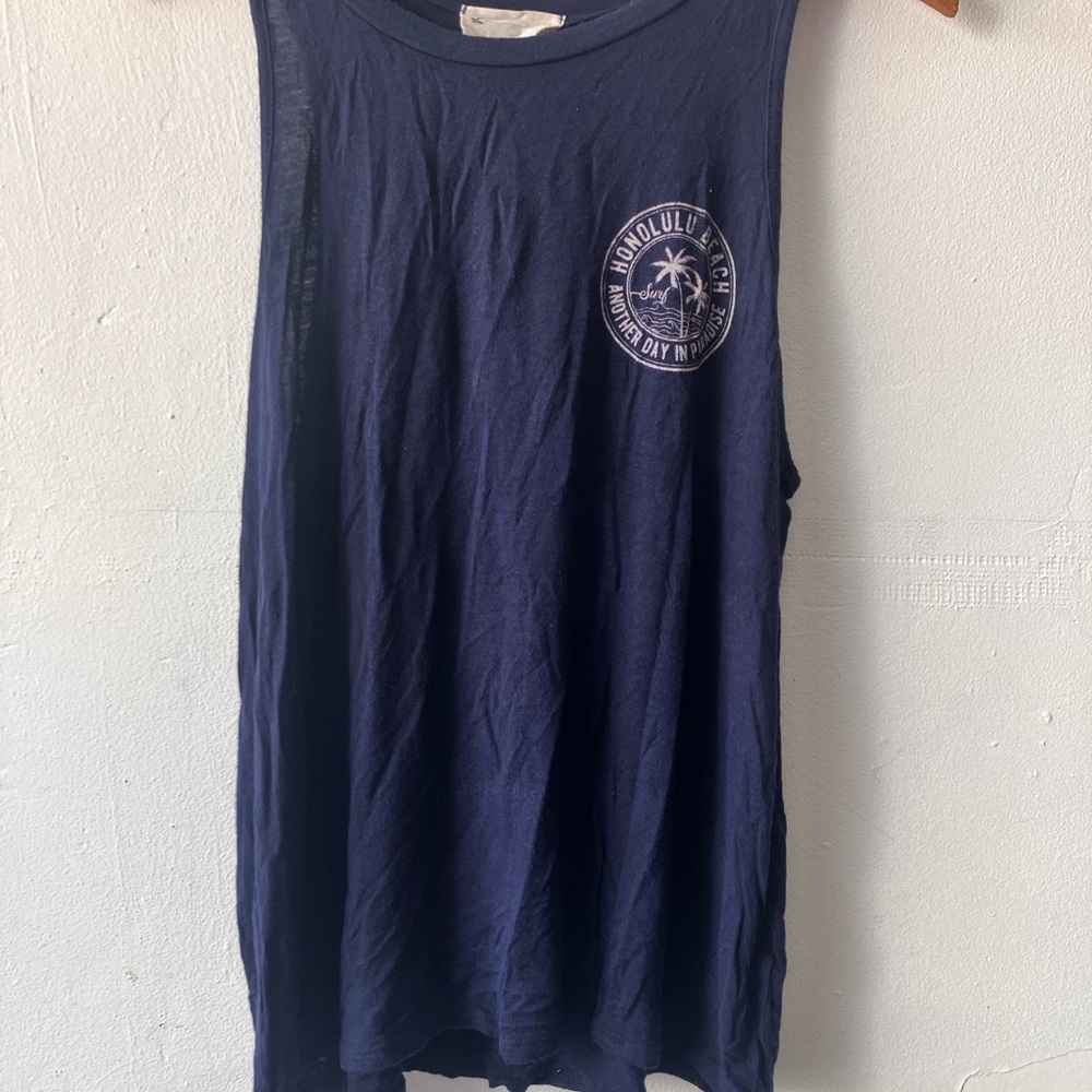 French Pastry Navy Hawaii Muscle Tee